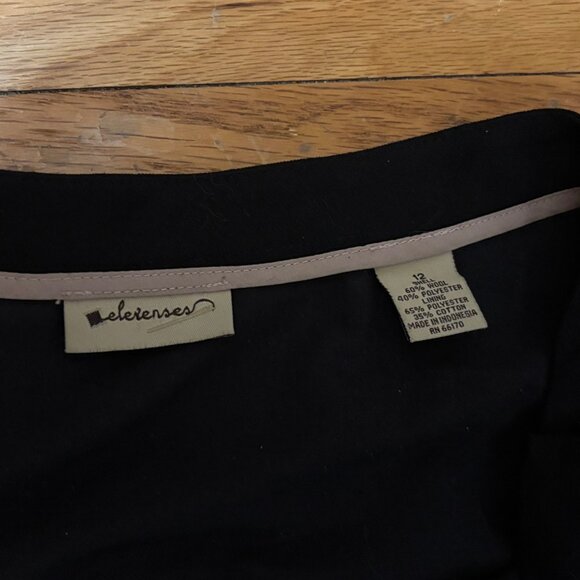 Anthropologie Vintage Elevenses Black 3 Layered A-Line Skirt Size 12 - Picture 3 of 4